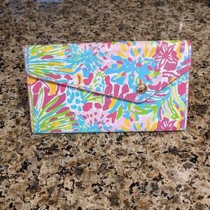 Lilly Pulitzer Sunglass Case Large Sunglasses Preppy Collapsible Snap Floral